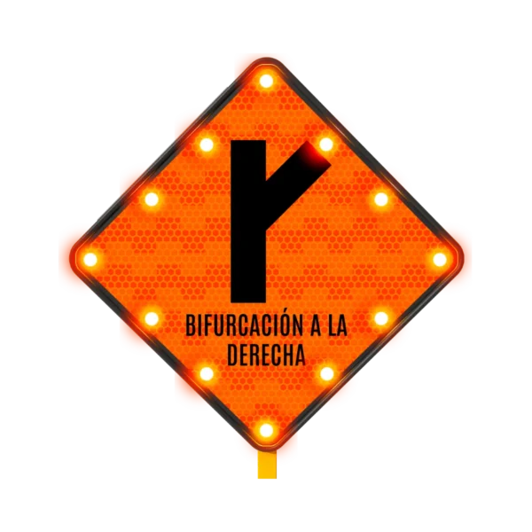 Señal Bifurcación Solar 71x71 cm