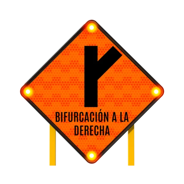 Señal Bifurcación Solar 86x86 cm