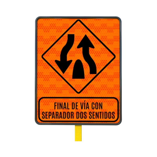 Señal Calzada Dividida 61x76 cm