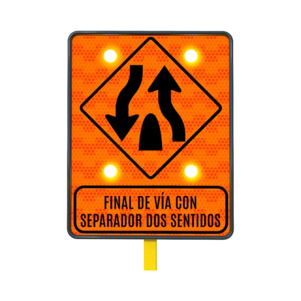 Señal Calzada Dividida Solar 61x76 cm