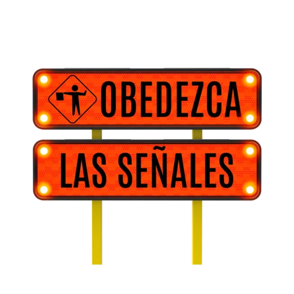Señal de Banderero Solar 122x30 cm