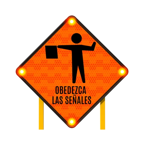 Señal de Banderero Solar 86x86 cm