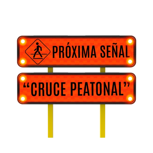 Señal de Cruce de Peatones Solar 122x30 cm