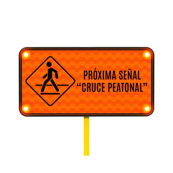 Señal de Cruce de Peatones Solar 122x61 cm