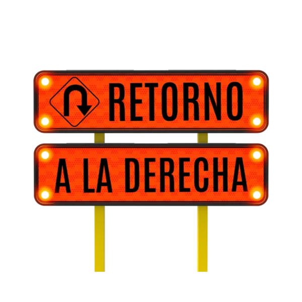 Señal de Tránsito Curva Cerrada a la Derecha Solar 122x30 cm