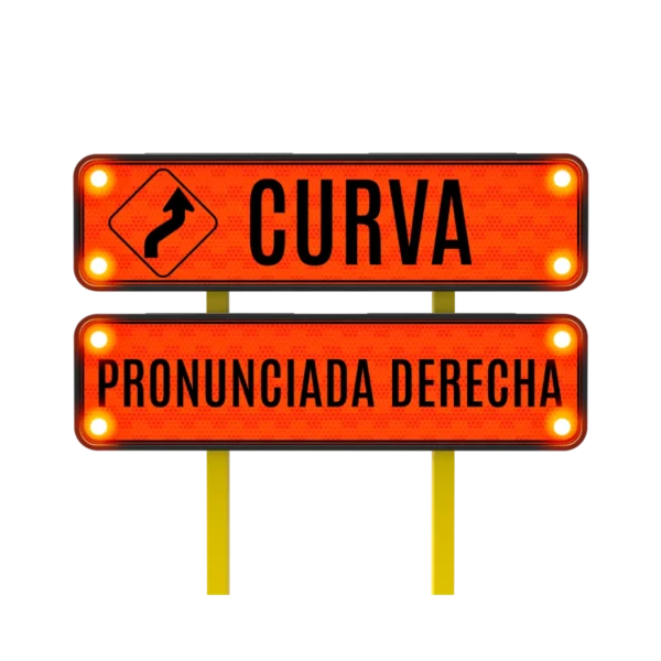 Señal de Tránsito Curva y Contracurva Solar 122x30 cm