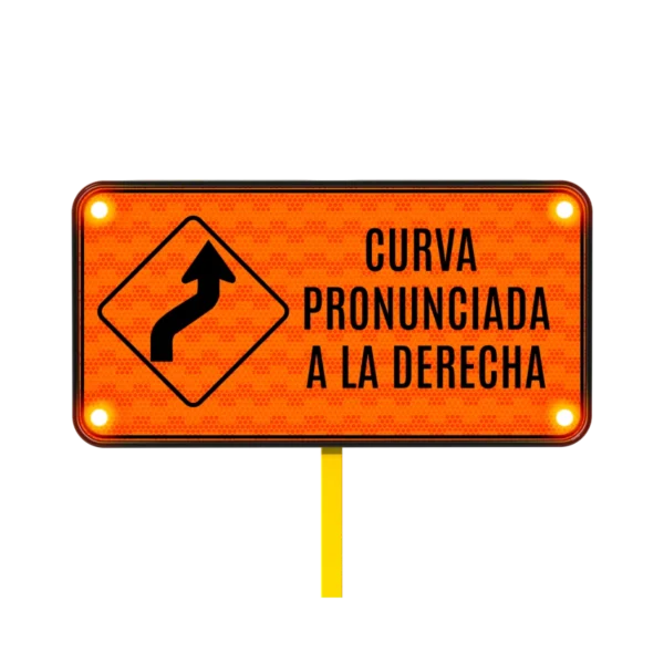 Señal de Tránsito Curva y Contracurva Solar 122x61 cm