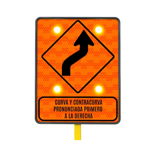 Señal de Tránsito Curva y Contracurva Solar 61x76 cm