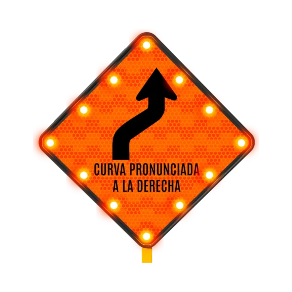 Señal de Tránsito Curva y Contracurva Solar 71x71 cm