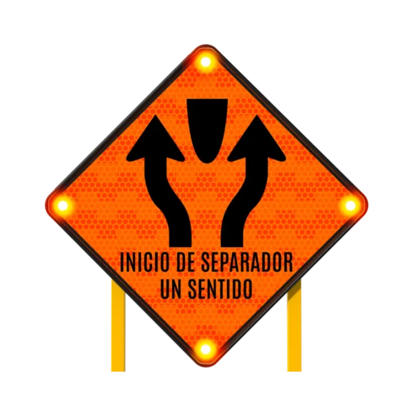 Señal de un Solo Sentido Solar 86x86 cm
