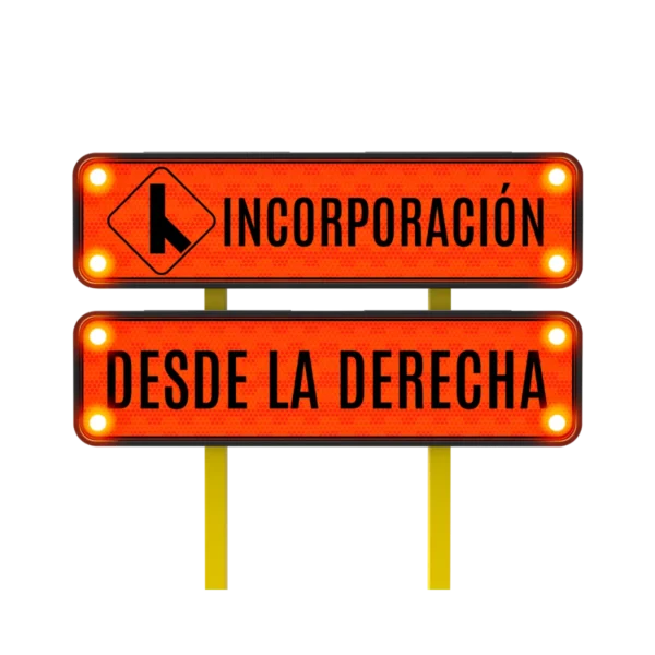 Señal Incorporación de Tránsito Solar 122x30 cm