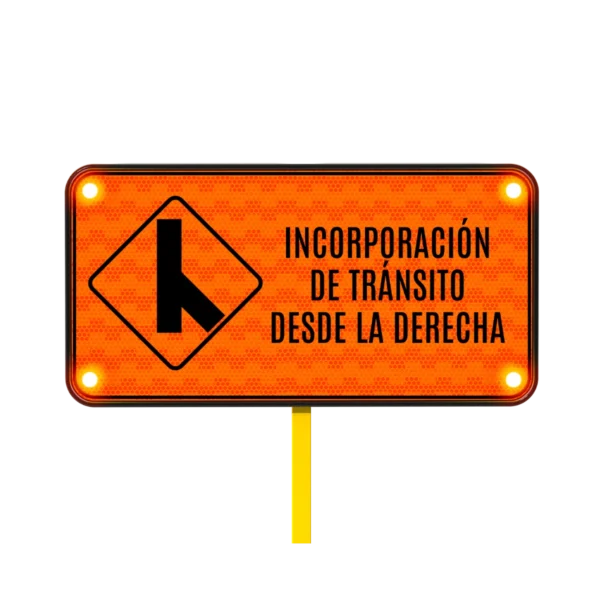Señal Incorporación de Tránsito Solar 122x61 cm