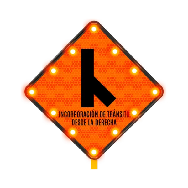 Señal Incorporación de Tránsito Solar 71x71 cm