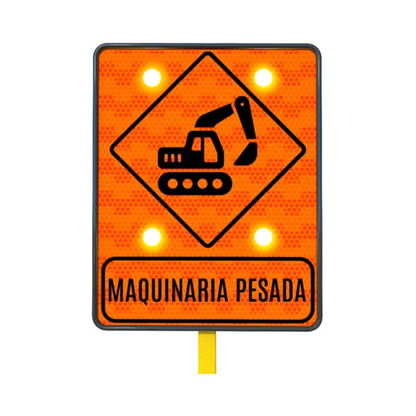 Señal Peligro Maquinaria Pesada en Movimiento​ Solar 61x76 cm