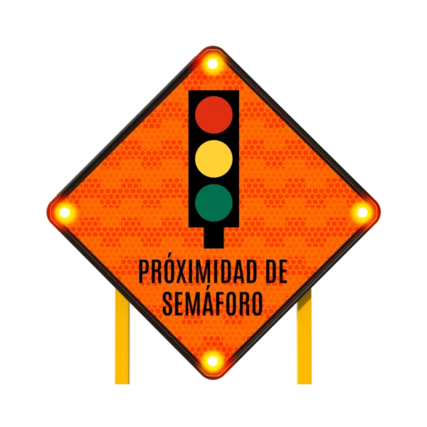 Señal Proximidad de Semáforo Solar 86x86 cm