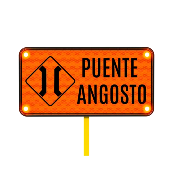 Señal Puente Angosto Solar 122x61 cm