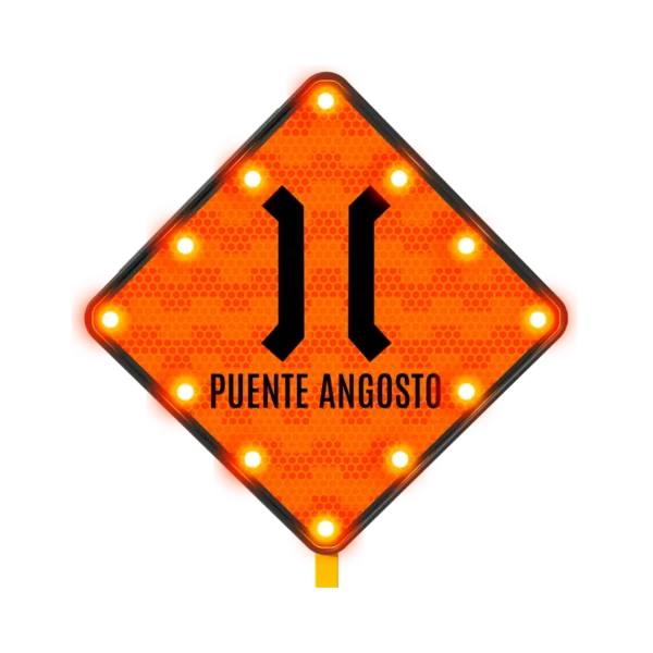 Señal Puente Angosto Solar 71x71 cm
