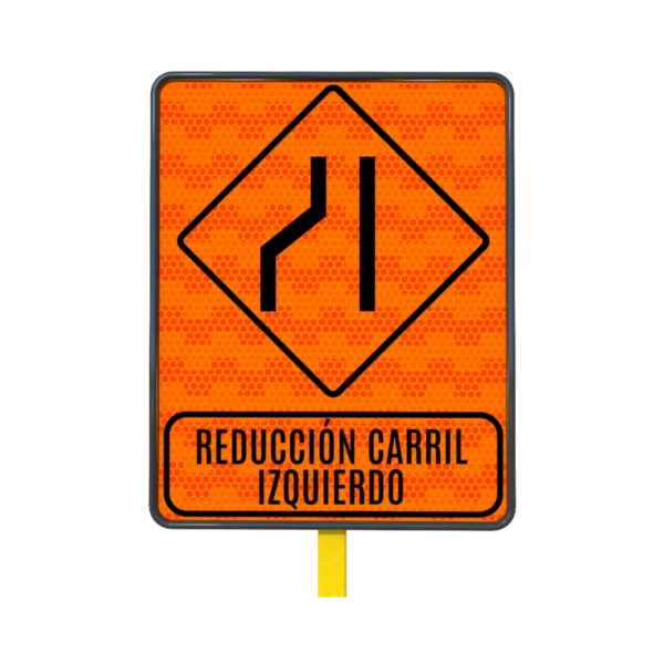 Señal Reducción de Calzada 61x76 cm