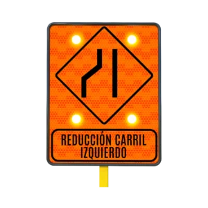 Señal Reducción de Calzada Solar 61x76 cm