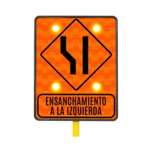 Señal Reducción de Carril Solar 61x76 cm