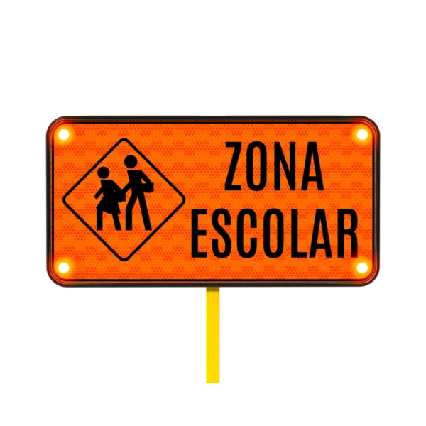 Señal Zona Escolar Solar 122x61 cm