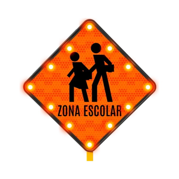 Señal Zona Escolar Solar 71x71 cm