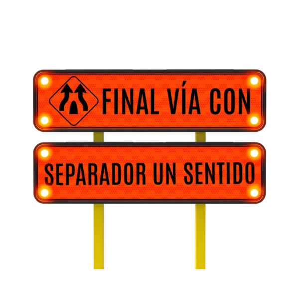 Señalamiento de un Solo Sentido​ Solar 122x30 cm