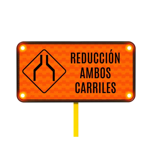 Señalamientos de Tránsito Reducción a la Calzada Solar 122x61 cm