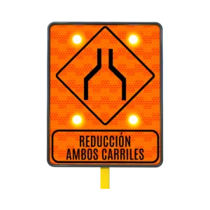 Señalamientos de Tránsito Reducción a la Calzada Solar 61x76 cm