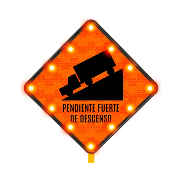 Señales de Tránsito Pendiente Descendente Solar 71x71 cm