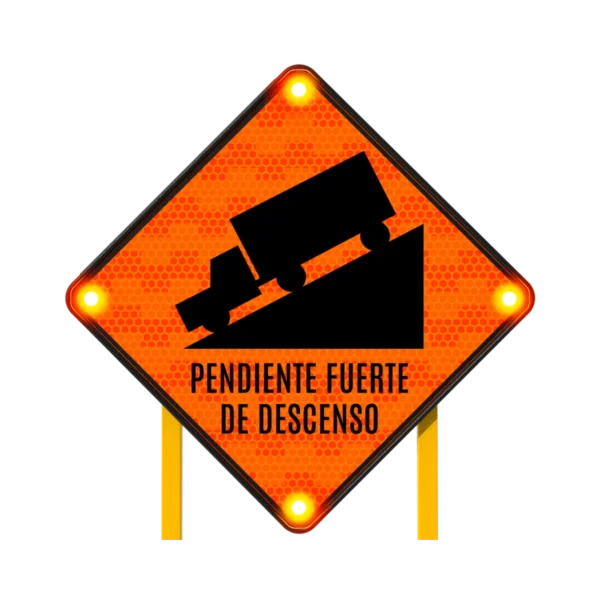 Señales de Tránsito Pendiente Descendente Solar 86x86 cm