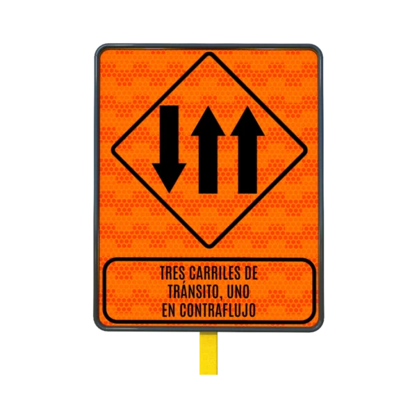 Tres Carriles Uno en Contraflujo 61x76 cm