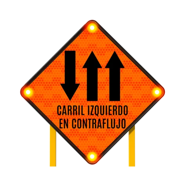 Tres Carriles Uno en Contraflujo Solar 86x86 cm