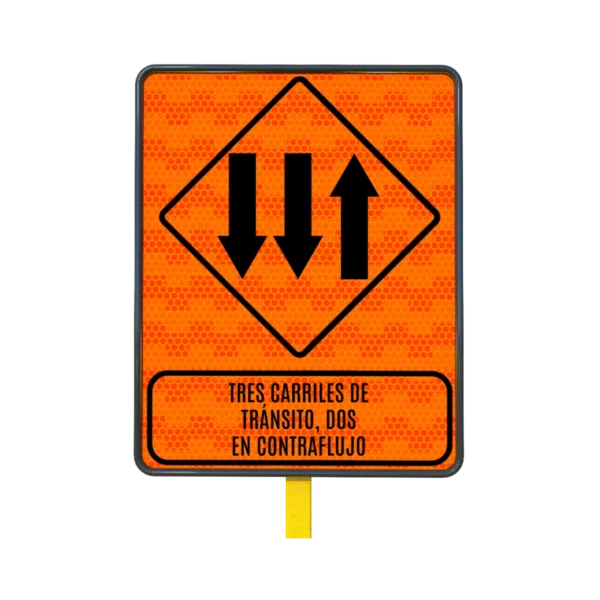 Vía de Tres Carriles y Doble Sentido 61x76 cm