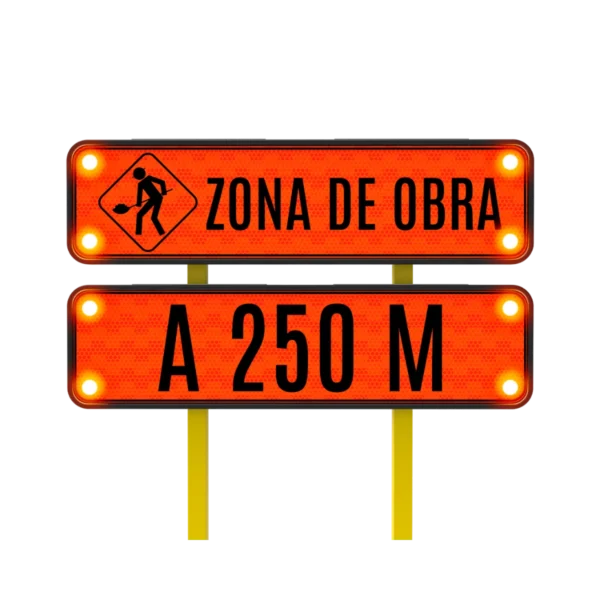 Zona de Obras Señal Solar 122x30 cm