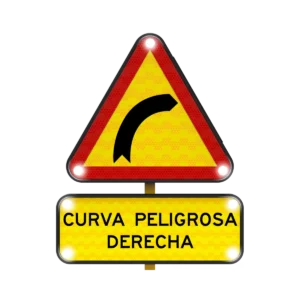 Curva Peligrosa hacia la Derecha