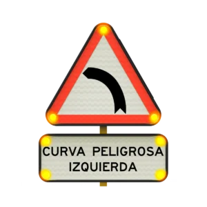Curva Peligrosa hacia la Izquierda