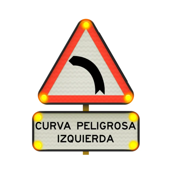 Curva Peligrosa hacia la Izquierda