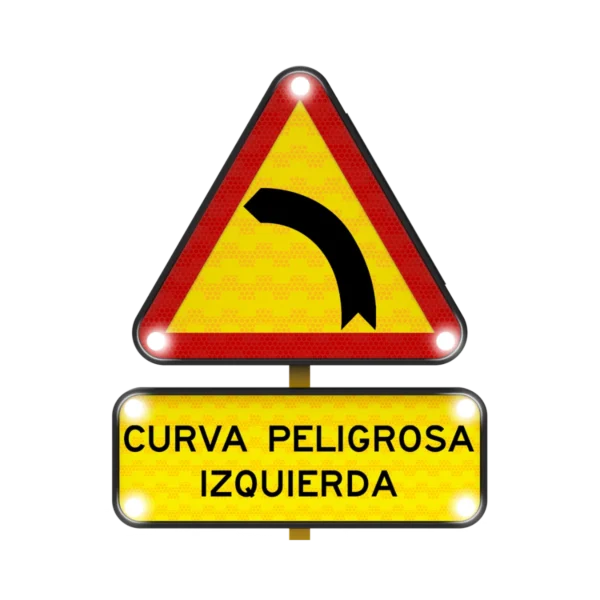 Curva Peligrosa hacia la Izquierda