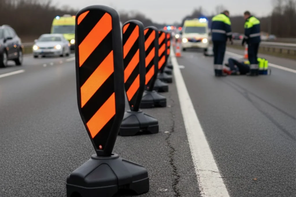 Paletas de señalización vial, hitos temporales de tráfico, dispositivo de control de circulación.
