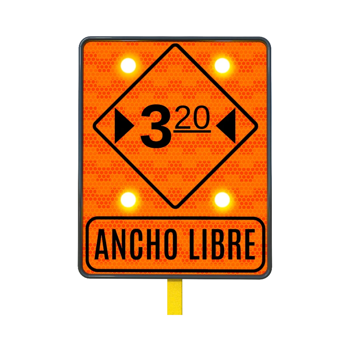 Ancho Libre Señal de Tránsito Solar 61x76 cm