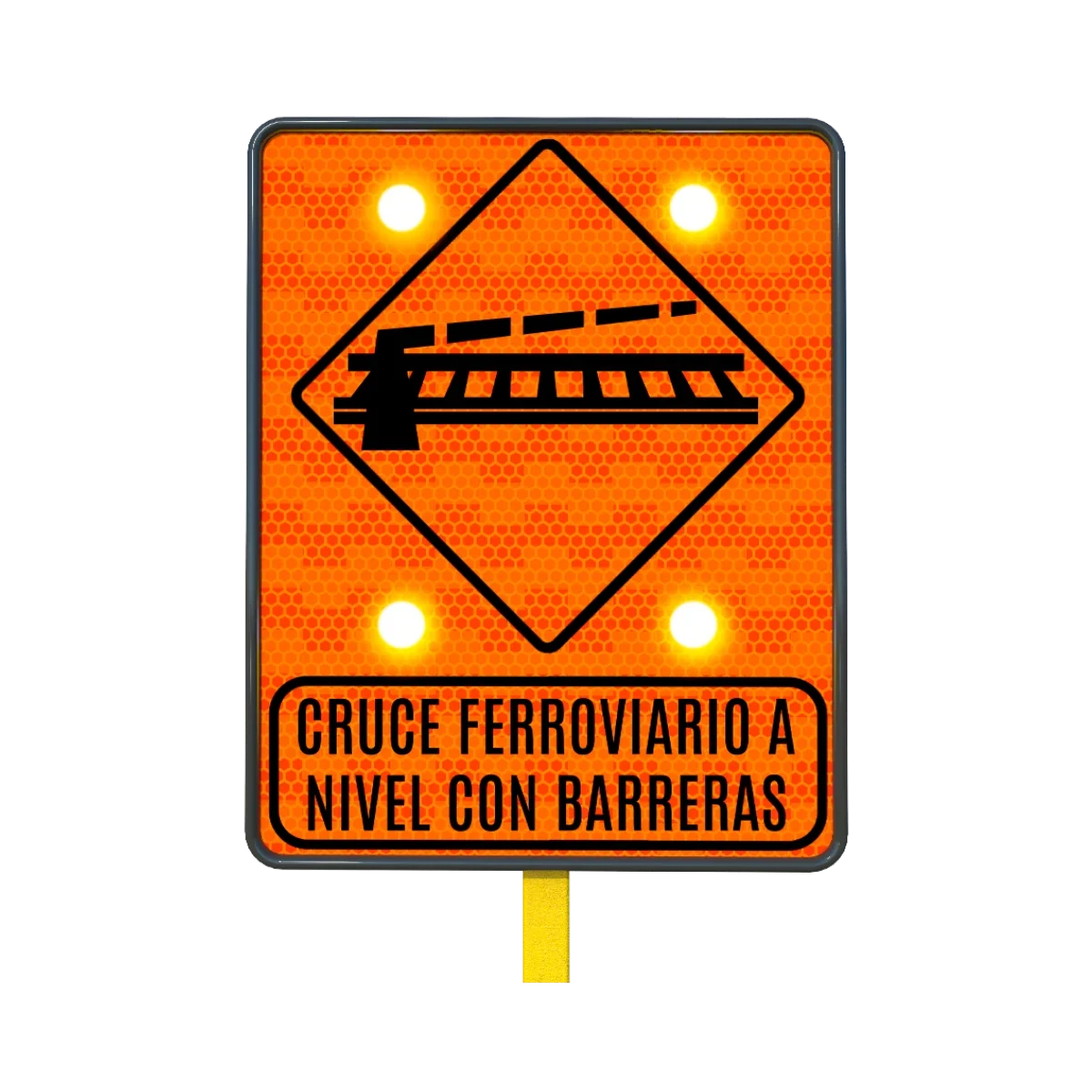 Cruce Ferroviario a Nivel con Barreras Solar 61x76 cm