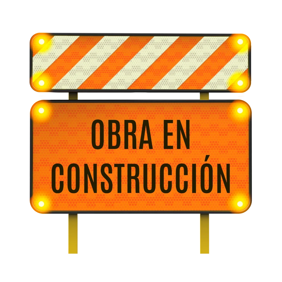 Obra en Construcción Señal Solar 122x30 y 122x61 cm
