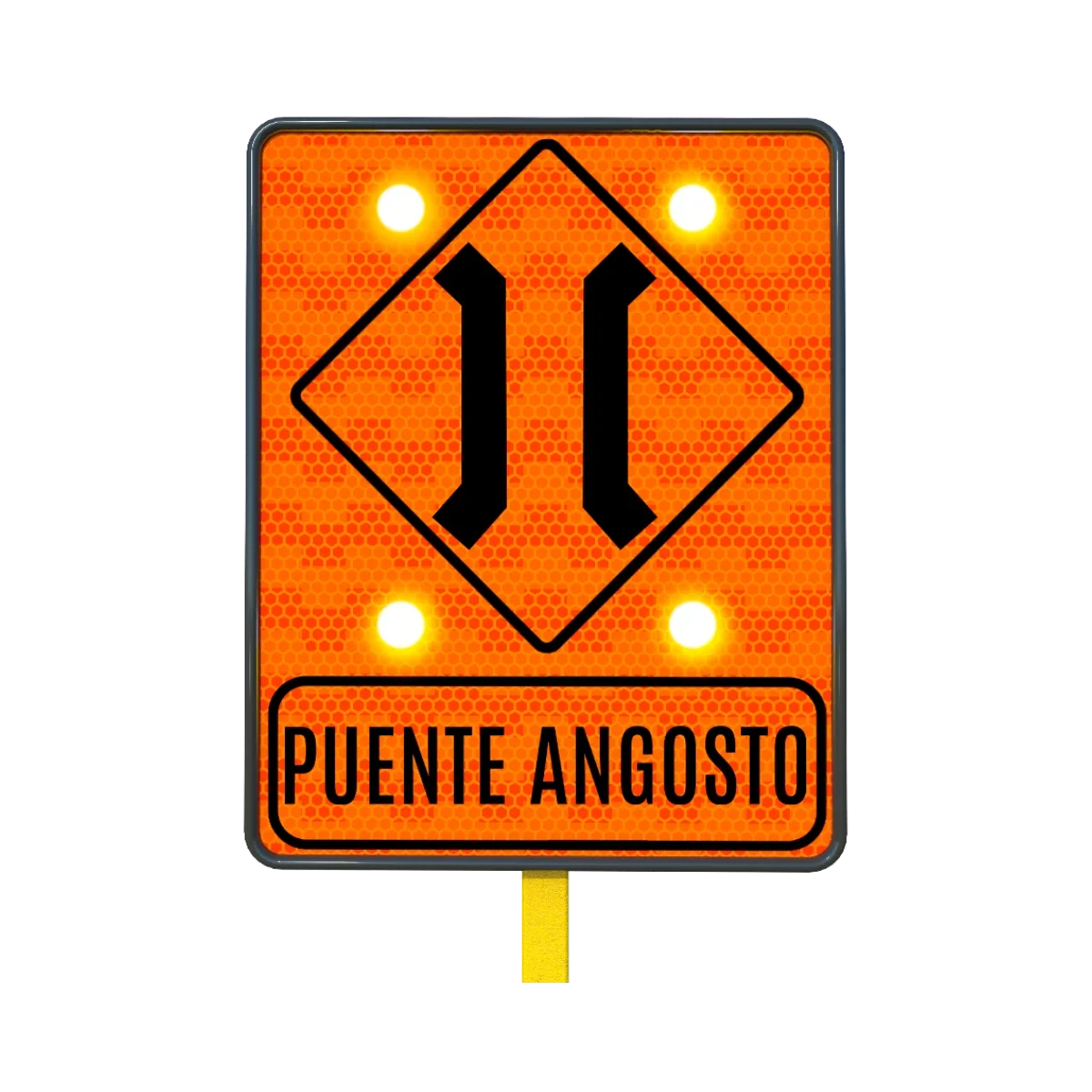 Señal Puente Angosto Solar 61x76 cm