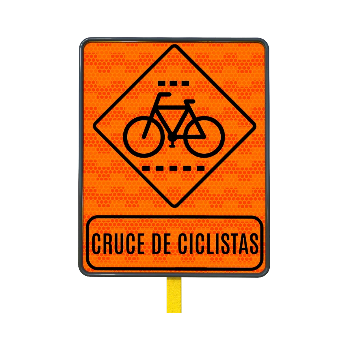 Señal Cruce de Ciclistas 61x76 cm