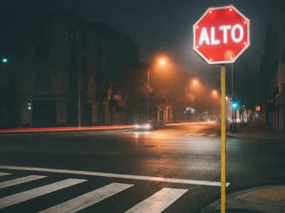 señal de alto colocada en cruce peatonal urbano señal de alto con ciclista cruzando paso cebra señal de alto en cruce escolar frente a primaria letrero de alto visible sobre ciclovía en ciudad señal de alto con base amarilla en zona residencial señal de alto solar con iluminación nocturna señal de alto con luces LED para visibilidad en la noche letrero de alto con cruce de peatones en avenida señal de alto combinada con señal escolar reflectante señal de alto instalada en esquina de colonia señal de alto reglamentaria en intersección urbana señal pare octagonal visible en vía secundaria señal de alto en avenida con paso peatonal pintado letrero alto reflectante en zona de tránsito mixto señal de alto y cruce escolar combinados en un mismo poste señal de alto con luz LED en ciudad por la noche señal pare colocada para controlar acceso vehicular señal de alto en cruce de ciclovía y peatones letrero rojo de alto instalado en intersección sin semáforo señal de alto amarilla con panel solar para zonas oscuras señal de alto doble con cruce peatonal bien delimitado letrero de alto visible al anochecer con LED señal de alto urbana con visibilidad reforzada señal de alto para reducir velocidad en calles escolares señal octagonal roja con texto alto clara y visible