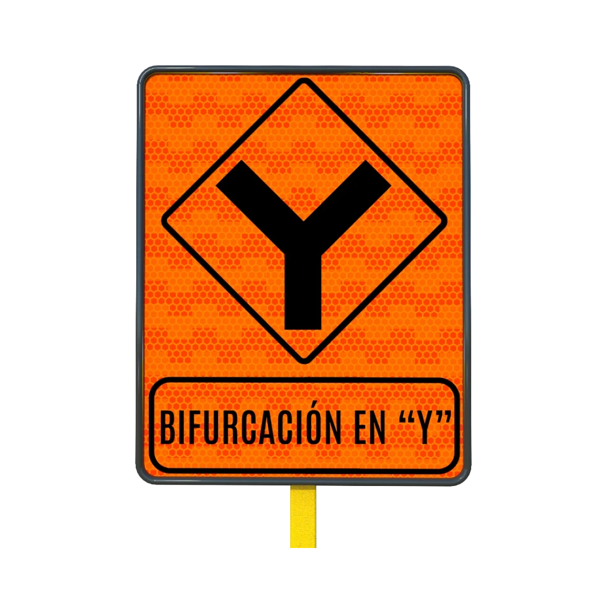 Señal de bifurcación en Y 61x76 cm