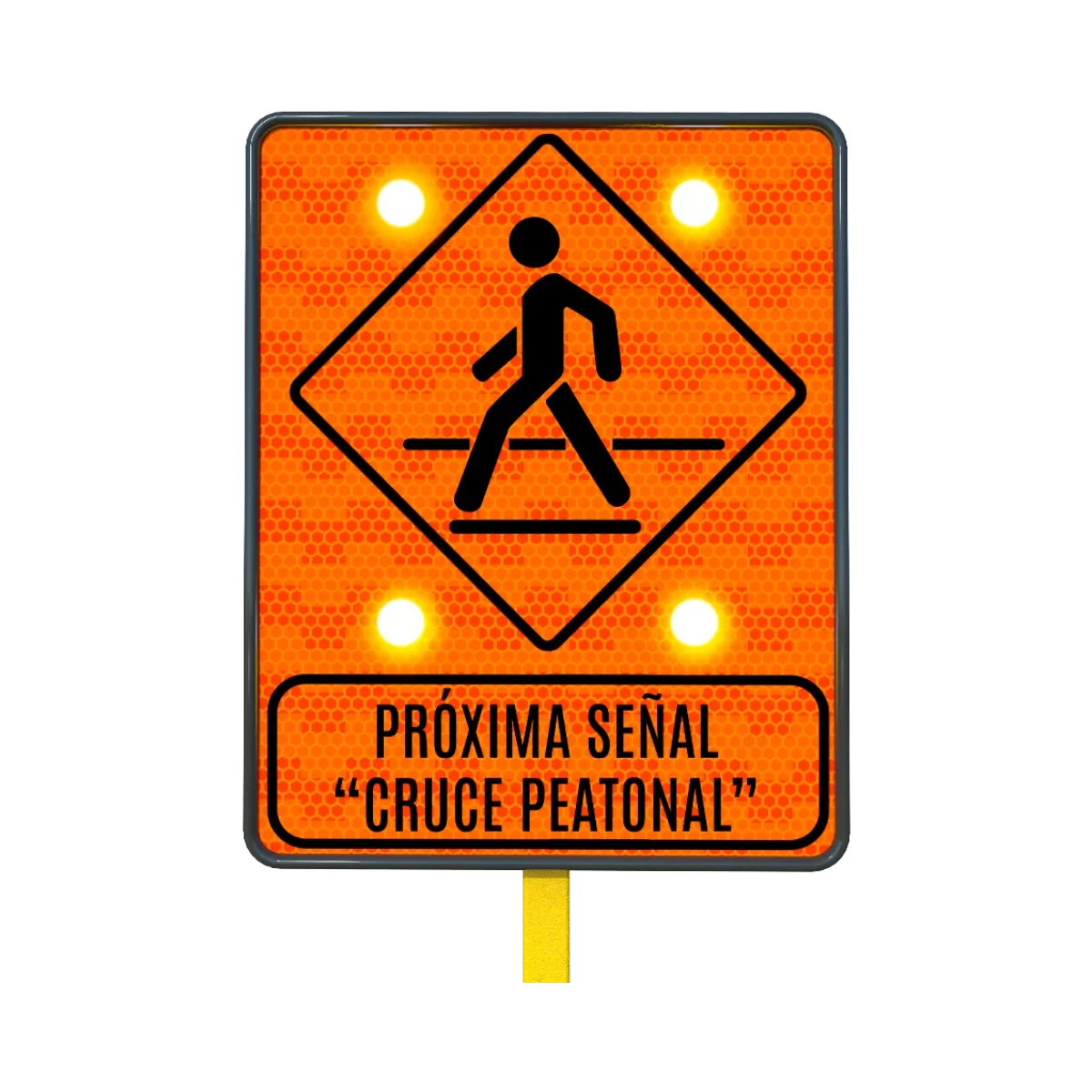 Señal de Cruce de Peatones Solar 61x76 cm
