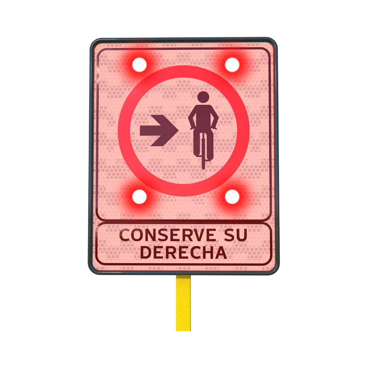 Señal de Tránsito Conserve su Derecha