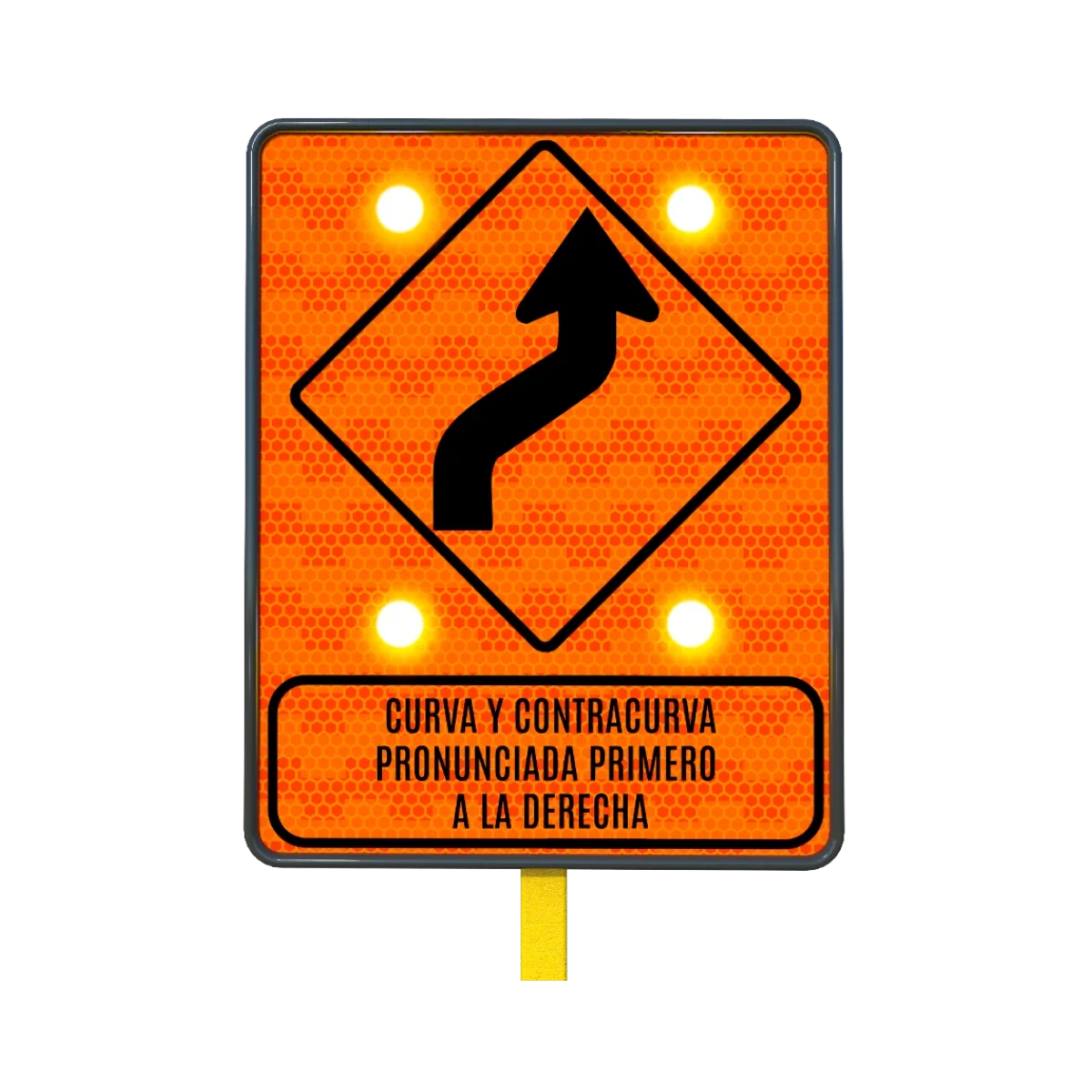 Señal de Tránsito Curva y Contracurva Solar 61x76 cm